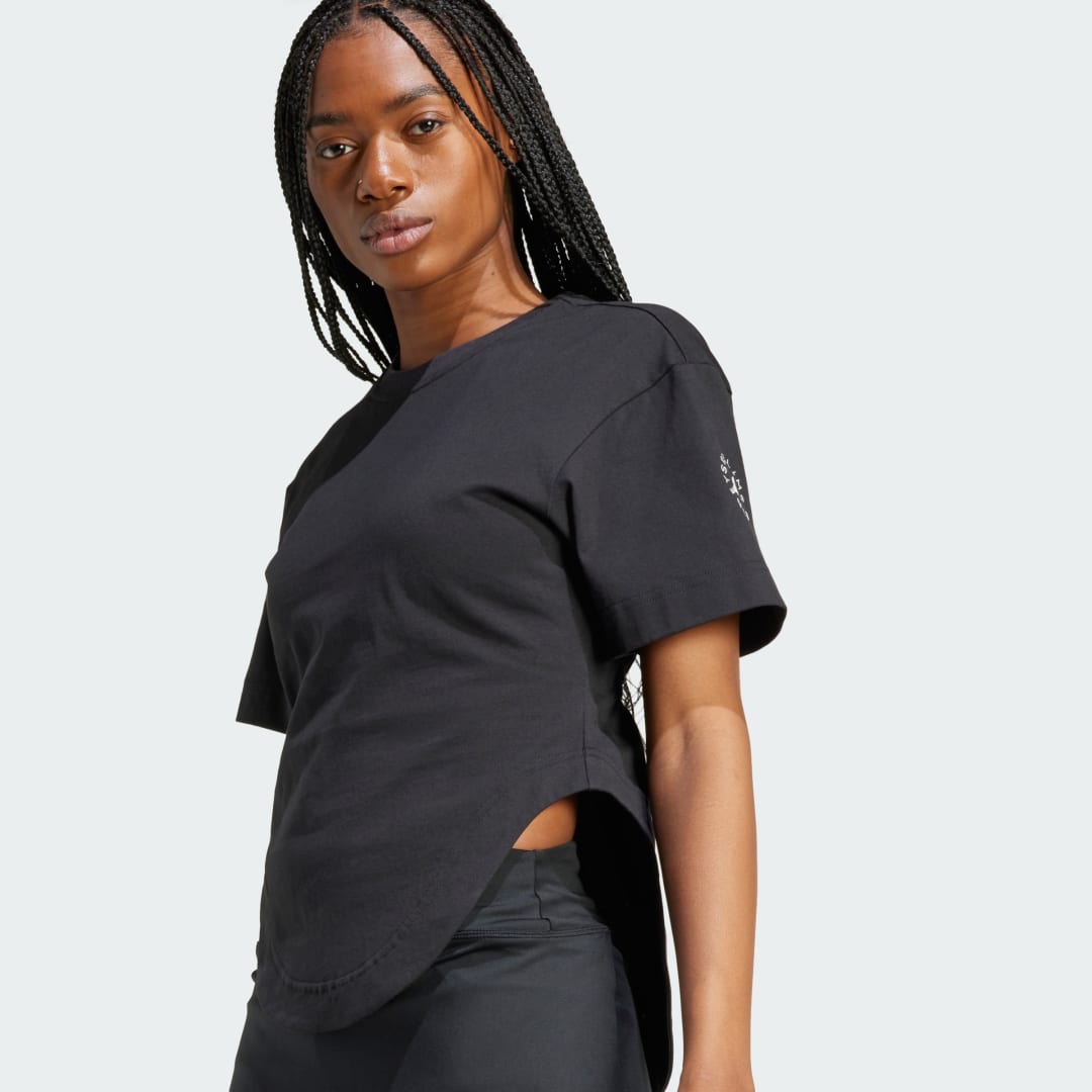 Тениска adidas Performance adidas adidas by Stella McCartney Tričko adidas by Stella McCartney Sportswear Curved Hem Черно | IN3656, 0