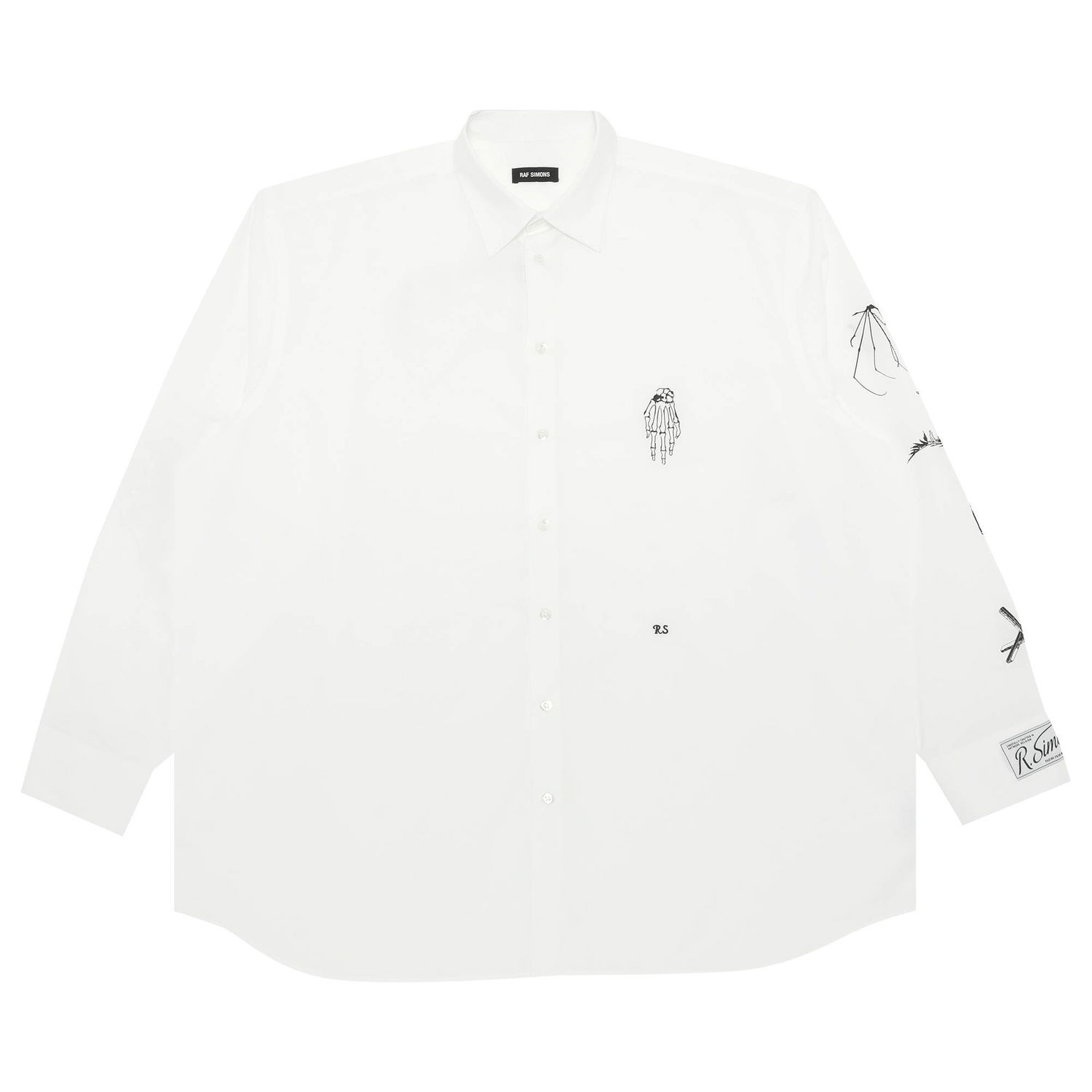 Риза RAF SIMONS Gothic Big Fit Shirt Бяло | 212 M293A 0010, 1