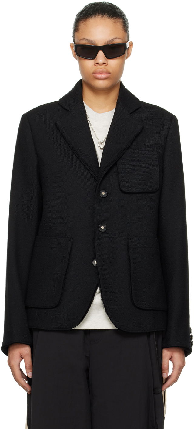 Яке ADER ERROR Raw Edge Blazer Черно | BMADFWBZ0207BK