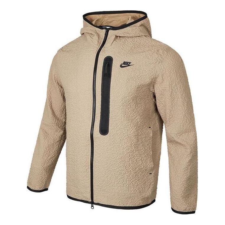 Суитчър Nike Sportswear Tech Lined Woven Full-Zip Hoodie Бежово | DQ4323-247