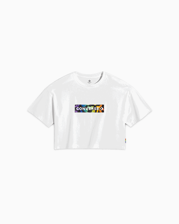 Съкратен топ Converse Pride Graphic Crop T-Shirt Бяло | 10028588-A01, 0
