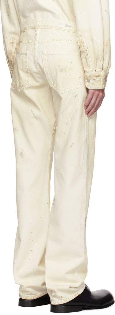 Дънки Helmut Lang Helmut Lang Low-Rise Painted Jeans Бежово | O05DM201, 2