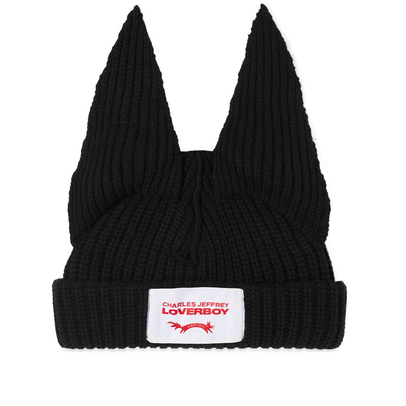 Шапка Charles Jeffrey Loverboy Floppy Ears Beanie Черно | 31130601