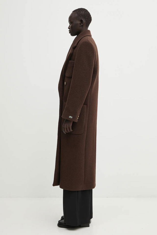 Long Textured Wool Coat