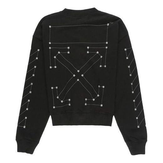 Суитчър Off-White Off-White Cotton Round Neck Pullover Черно | OMBA035E19E300011091, 0