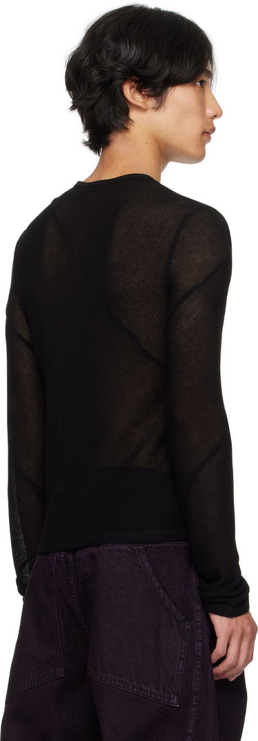 Тениска Eckhaus Latta Eckhaus Latta Spiral Long Sleeve T-Shirt Черно | 1107-EL-PF25-J, 2