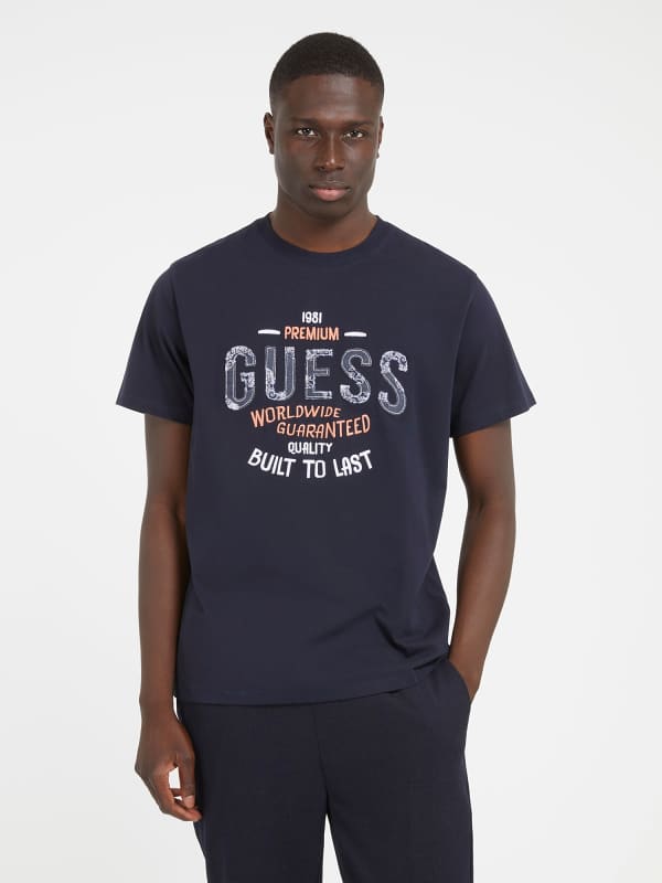 Тениска GUESS Embroidered Logo Тъмно синьо | M3BI41K8FQ4, 0
