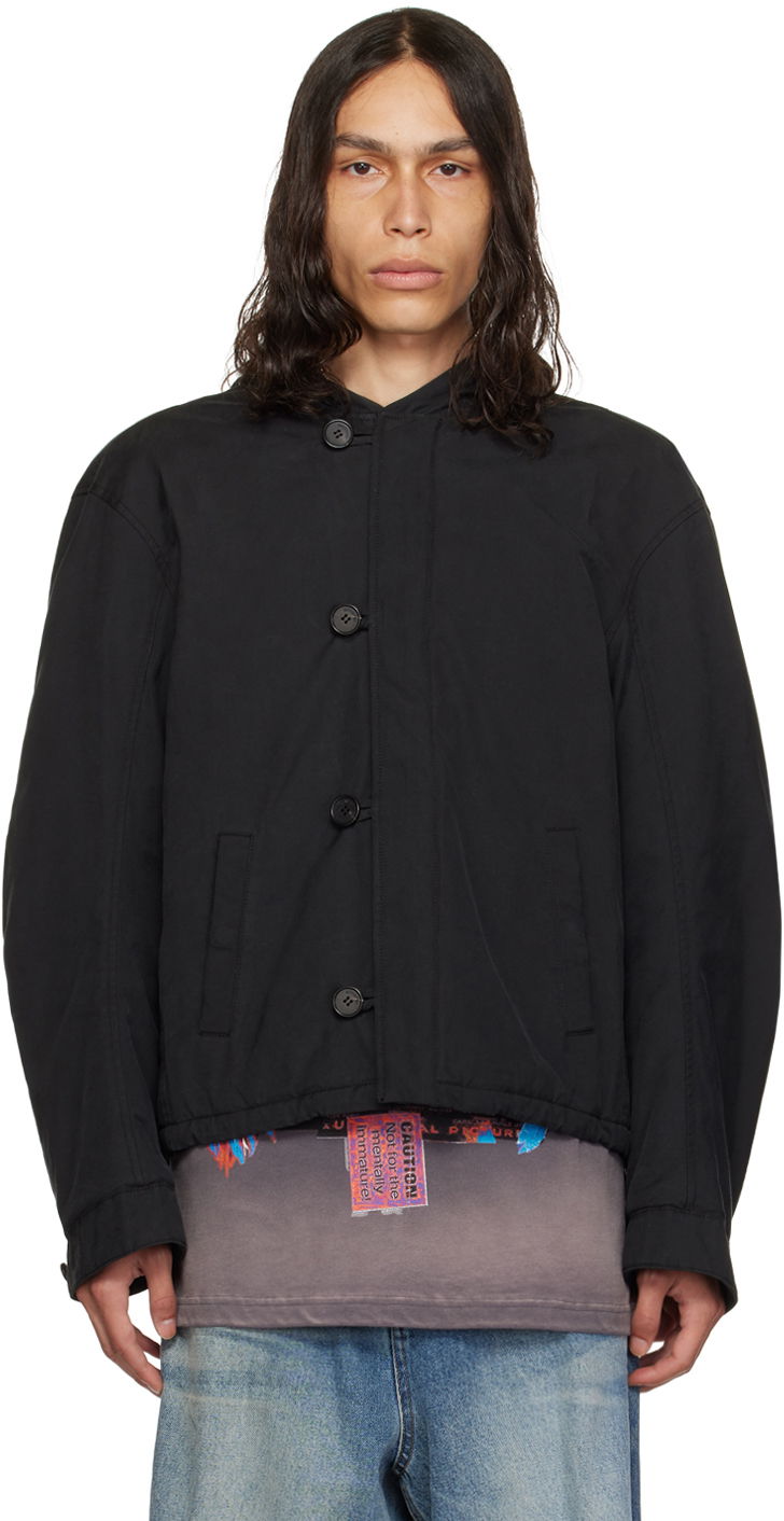 Яке бомбър We11done Sortie Buttoned Neckline Jacket Черно | WD-JK3-23-052-U-BK, 0
