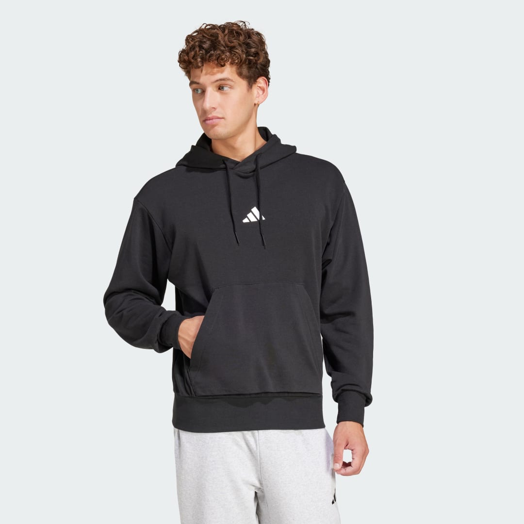 Суитчър adidas Performance Essentials Feel Cozy Terry Hoodie Черно | JE3849, 0