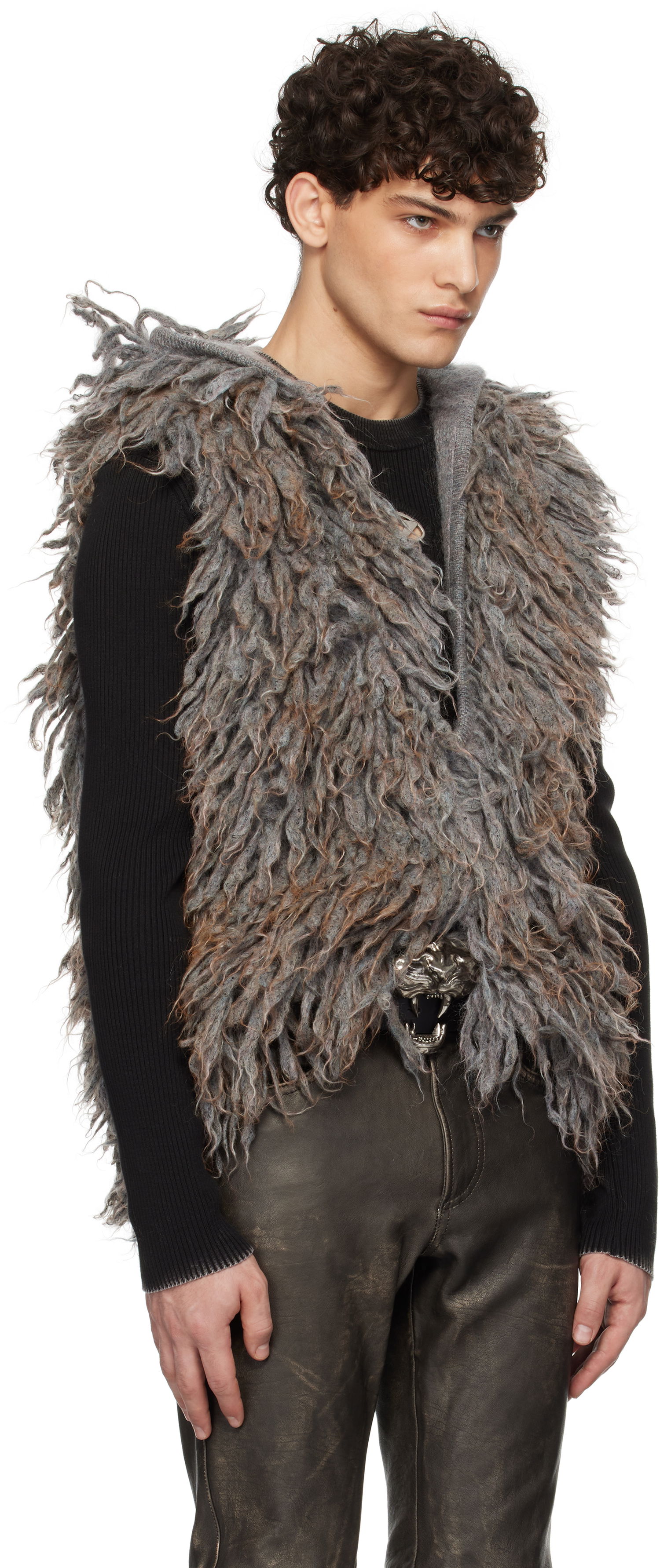 Жилетка Diesel Furry Knit Vest Сиво | A17039-0DBDJ-96X, 1