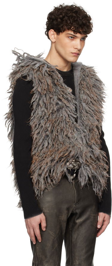 Жилетка Diesel Furry Knit Vest Сиво | A17039-0DBDJ-96X, 1