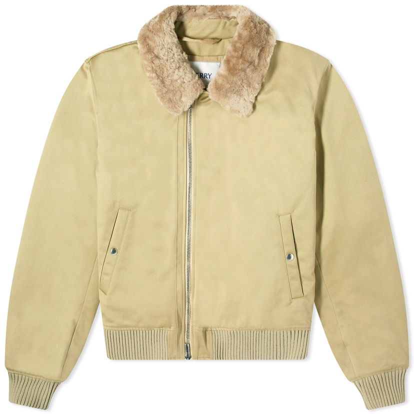 Яке бомбър Burberry Shearling Bomber Jacket Hunter Бежово | 8077138-B7311