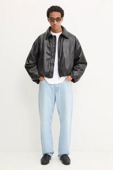 Яке бомбър Nanushka Oversized Faux Leather Bomber Jacket Черно | NM24PFJK00199, 1