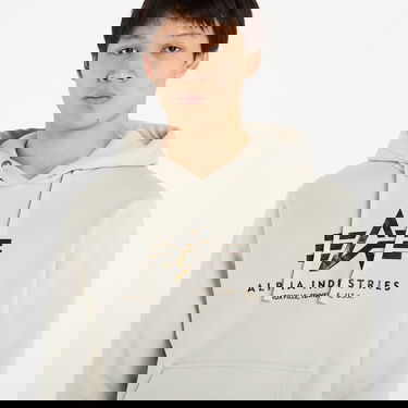 Суитчър Alpha Industries Basic Hoodie Effect Print Бежово | 178312EP-10, 4