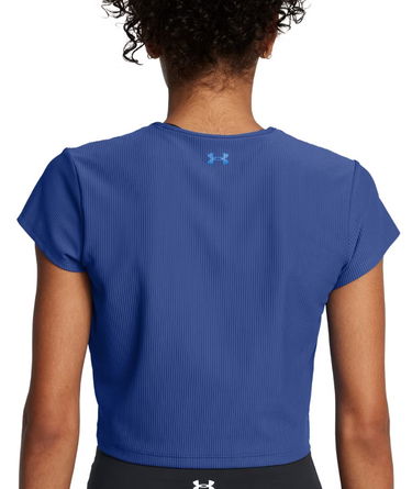 Съкратен топ Under Armour Ribbed Cropped T-Shirt Синьо | 1386615-432, 1