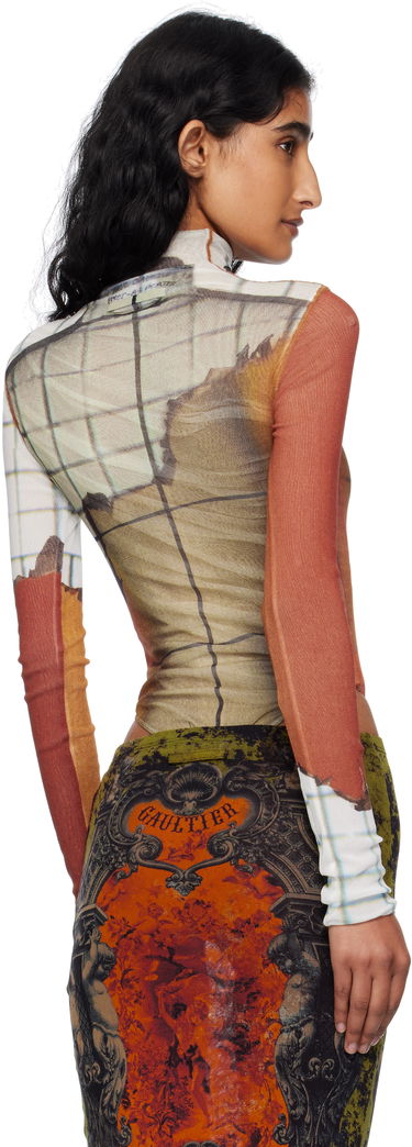 боди Jean Paul Gaultier Jean Paul Gaultier Twisted Printed Fire Bodysuit Многоцветен | 25/03-W-TO308-M003P-150100, 2