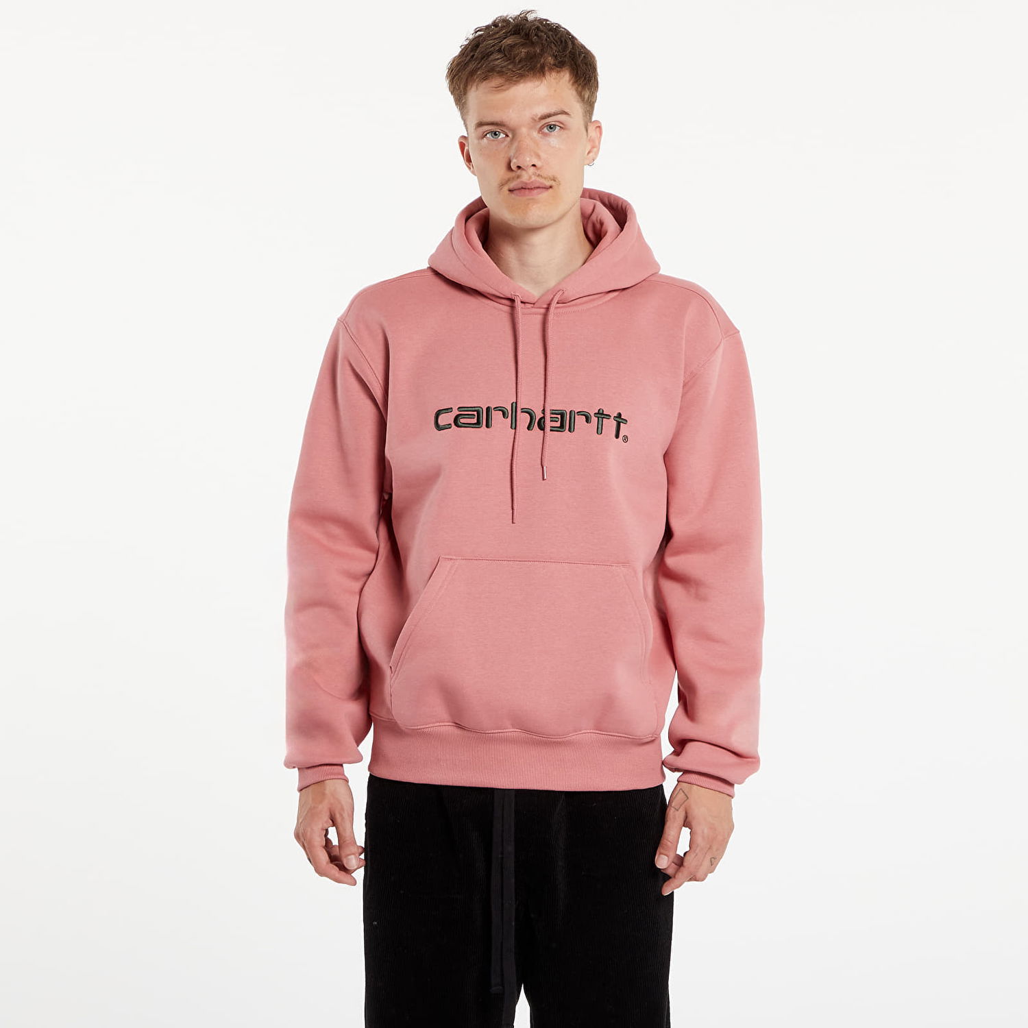 Суитчър Carhartt WIP Hooded Sweat UNISEX Dusty Rose/ Sycamore Tree Розово | I030547.2DGXX, 0