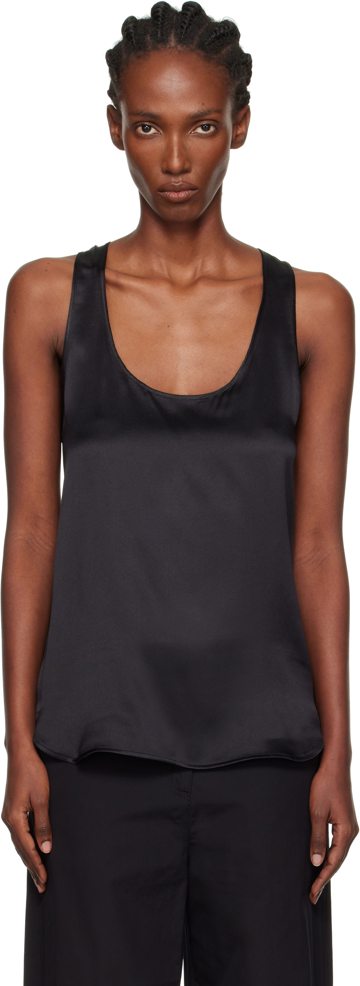 Потник WARDROBE.NYC WARDROBE.NYC Silk Tank Top Черно | W1137F25SE, 0