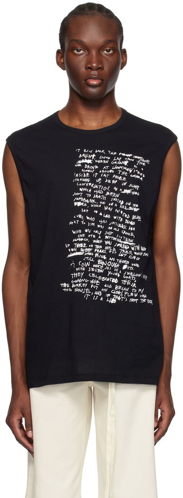 Потник Ann Demeulemeester Sleeveless High Comfort Graphic Print Tank Top Черно | 2301-M-JTO25-13-FA206-099, 0