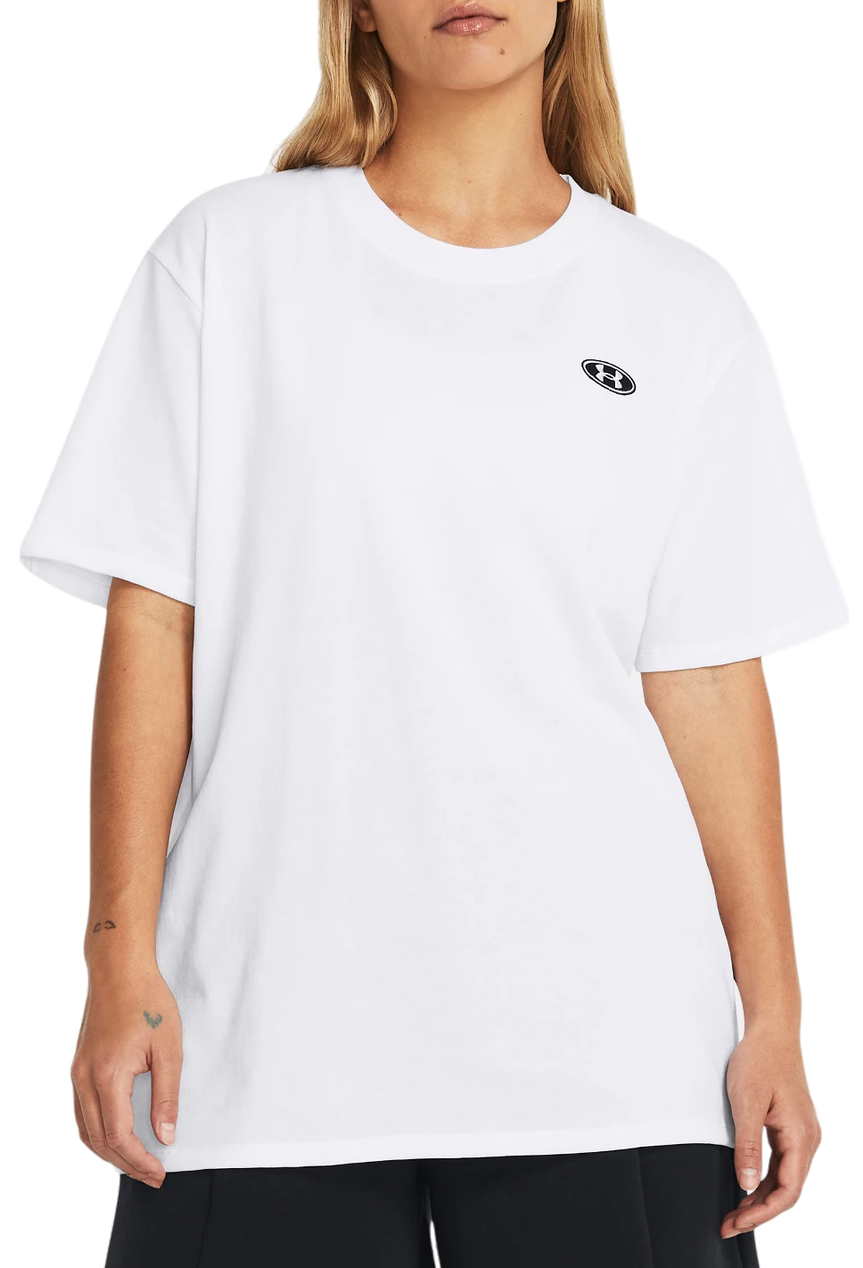 Тениска Under Armour Heavyweight Embroidered Patch Boyfriend Oversized Бяло | 1383045-100, 0