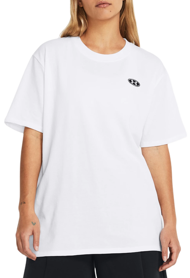 Тениска Under Armour Heavyweight Embroidered Patch Boyfriend Oversized Бяло | 1383045-100, 0