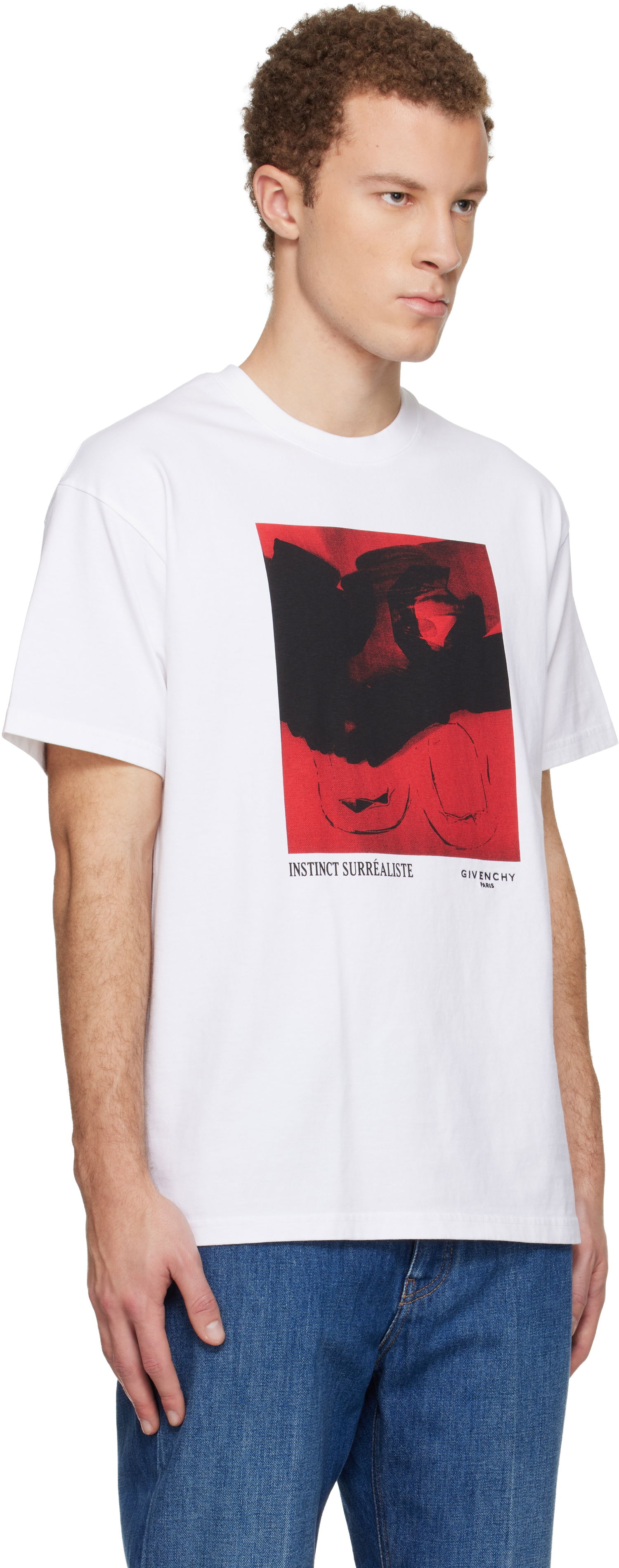Тениска Givenchy Surrealist Instinct Print Regular Fit T-shirt Бяло | BM71NK3YST100, 1