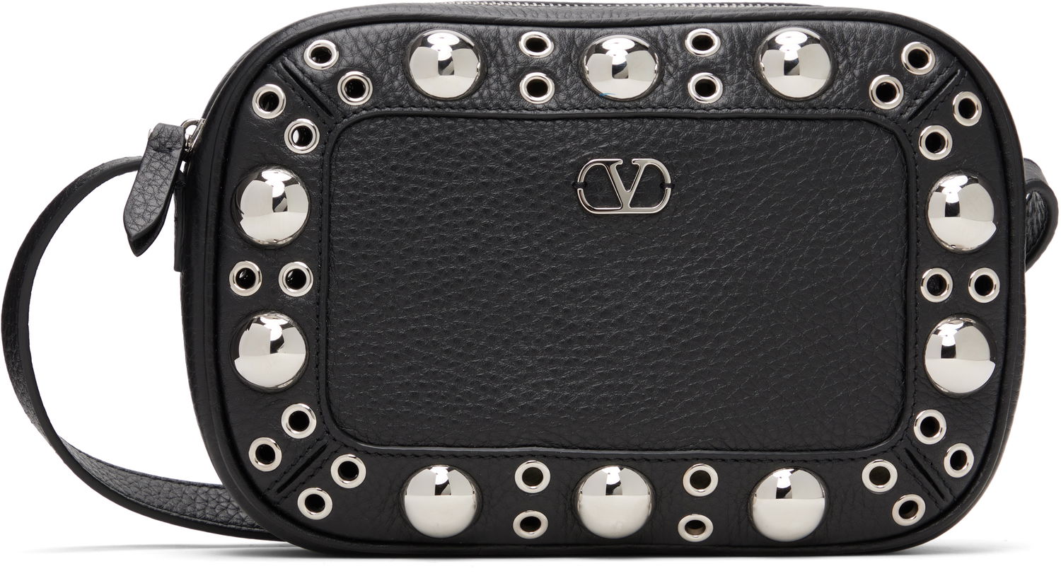 Чанта през рамо Valentino Garavani Nellcôte Studded Shoulder Bag Черно | 7W2B0R74MJL, 0