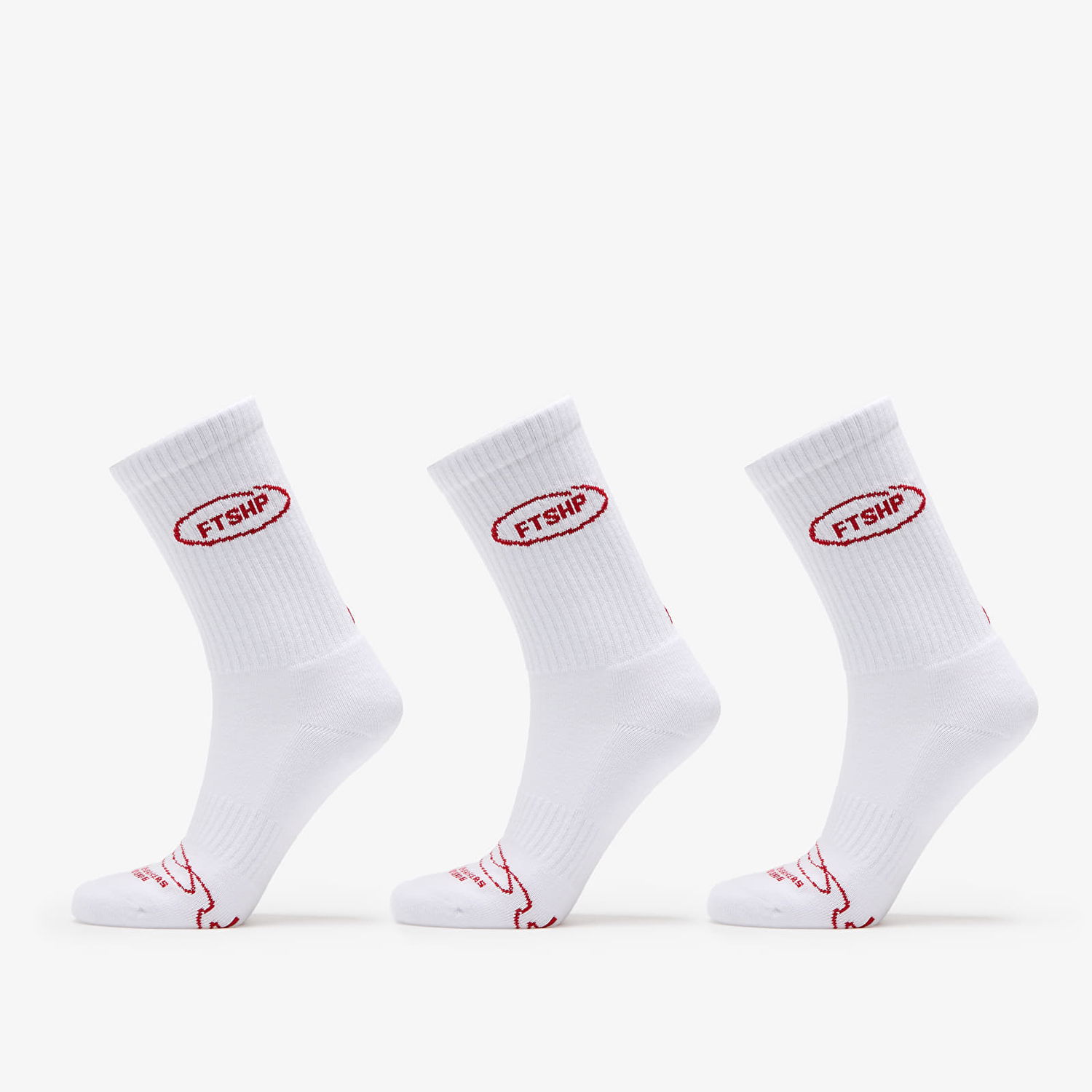 Чорапи Footshop Basic Crew Socks 3-Pack White Бяло | FTSHP_357, 0