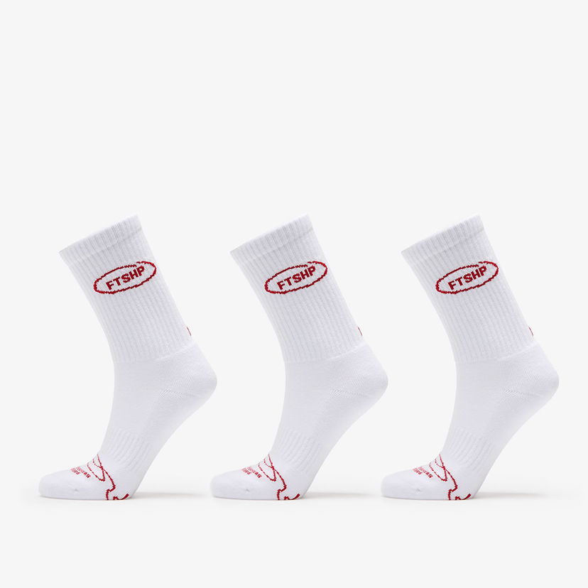 Чорапи Footshop Basic Crew Socks 3-Pack White Бяло | FTSHP_357