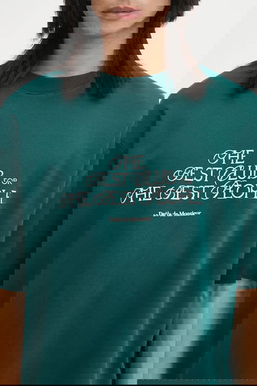 Тениска Drôle de Monsieur Drôle de Monsieur Le T-shirt "The Best Club" T-Shirt Зелено | I.TS273.CO002, 3