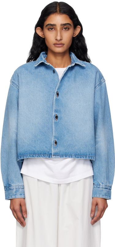 Риза A.P.C. A.P.C. Sam Cropped Denim Shirt Синьо | COHIC-F32022, 0