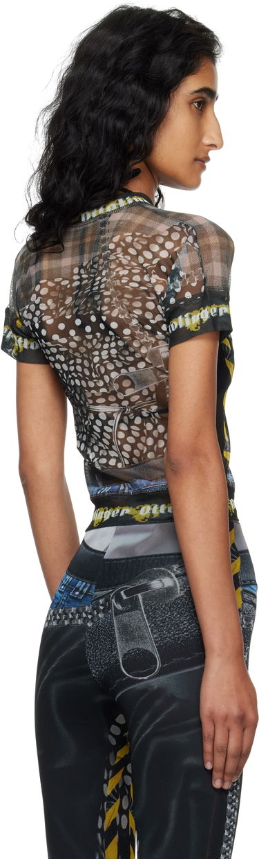 Тениска Ottolinger Ottolinger Mesh Print T-Shirt Черно | 101-100401-04, 2