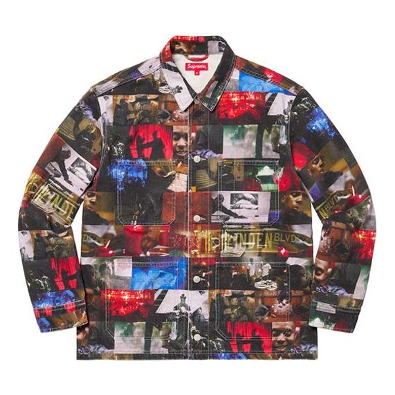Яке Supreme Nas and DMX Collage Denim Chore Coat Многоцветен | SUP-FW21-117, 0