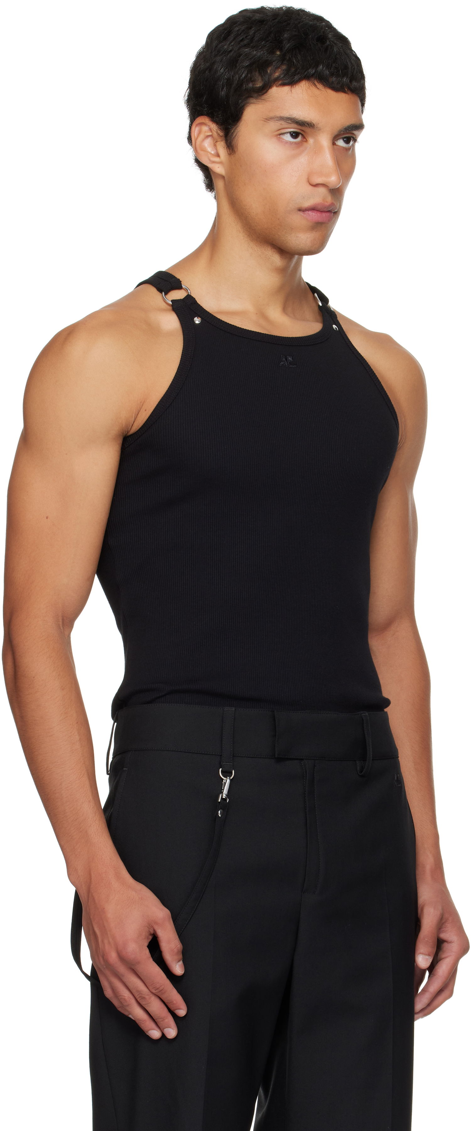 Потник Courrèges Courrèges Buckle 90's Rib Tank Top Черно | 325JDE139JS0194, 1