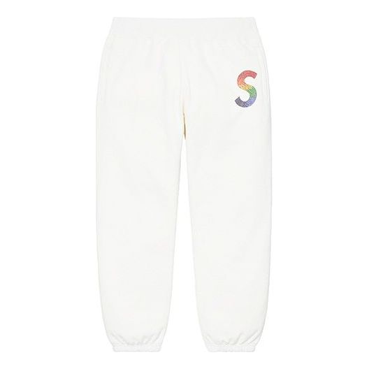 Спортни панталони Supreme Supreme x Swarovski S Logo Sweatpants Бяло | SUP-SS21-584, 0