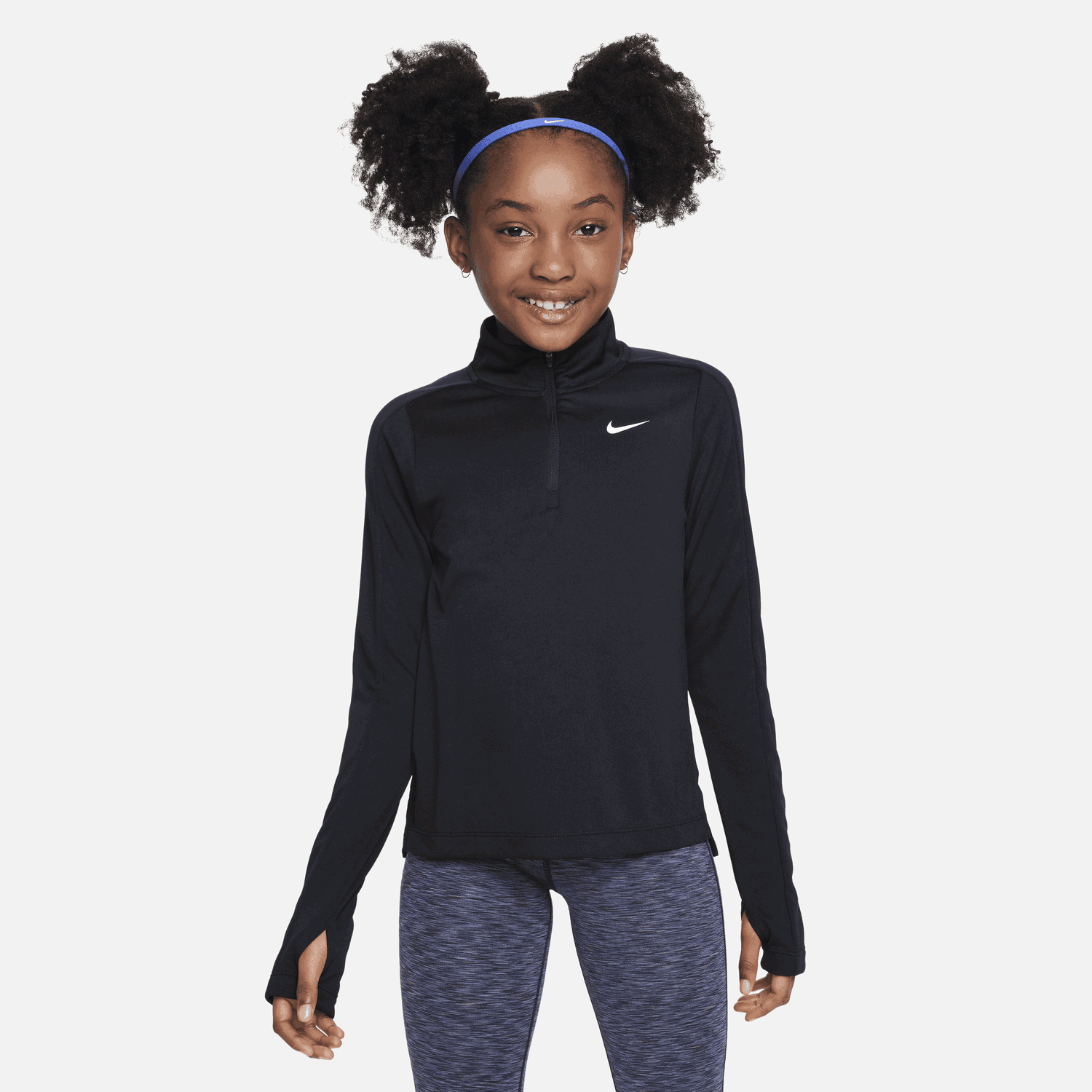 Суитчър Nike Dri-FIT Long Sleeve Quarter-Zip Top Черно | FD2853-010, 0