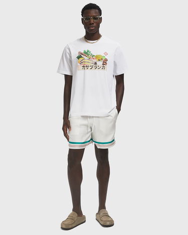 Къси панталони Casablanca White Casual Shorts with Stripes Бяло | MPF25-TR-012-06, 1