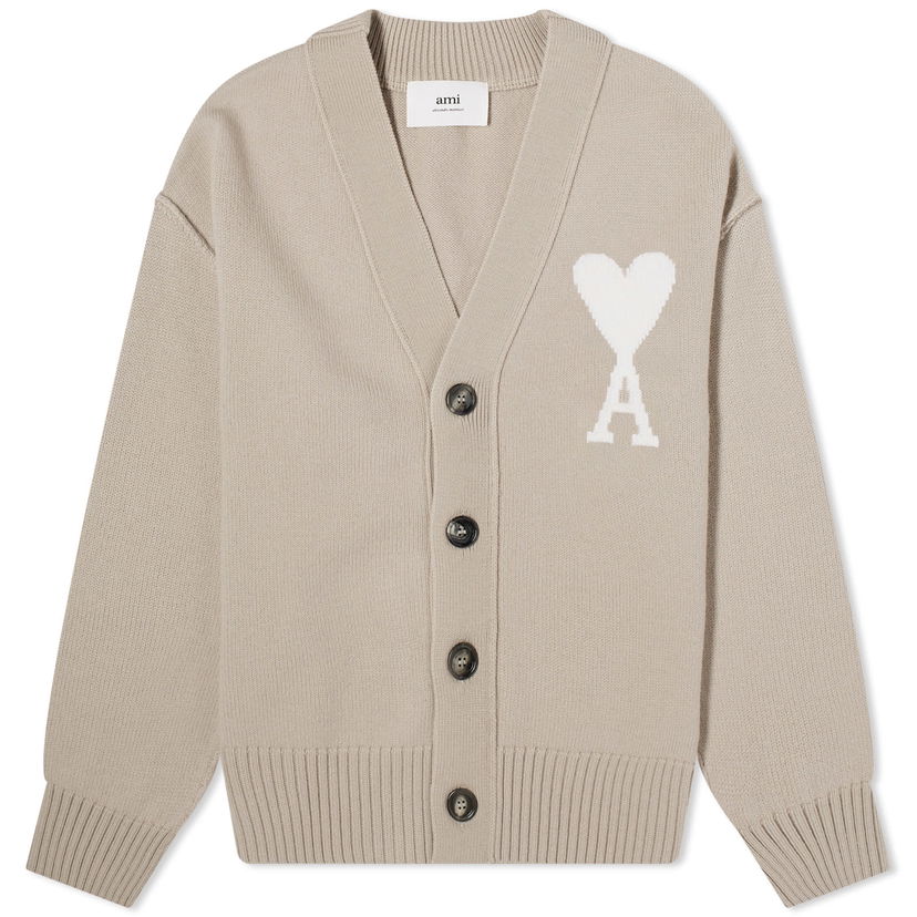 Пуловер AMI Paris Off White Big ADC Cardigan Бежово | UKC006-018-713