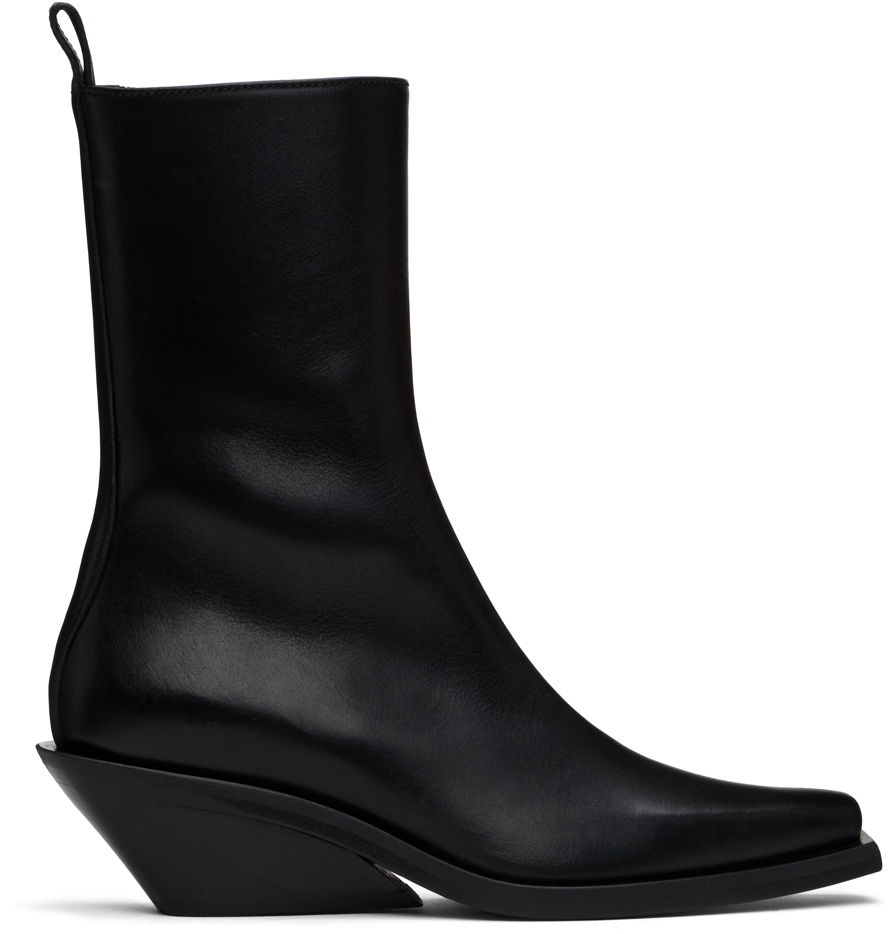 Pокля Ann Demeulemeester Ann Demeulemeester Vesper Leather Boots Черно | 2402-W-A04-LT141-099, 0