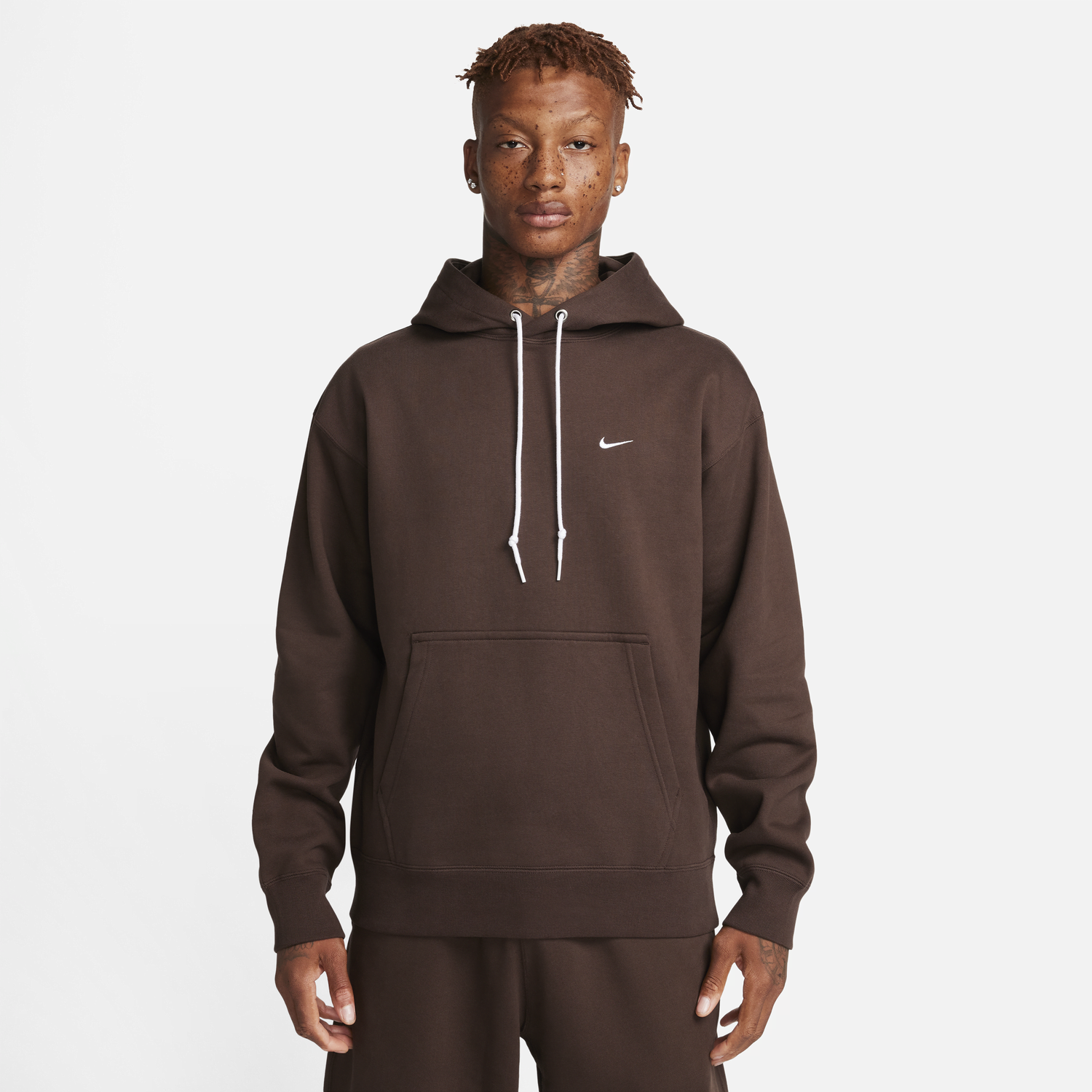Суитчър Nike Solo Swoosh Fleece Pullover Hoodie Кафяво | DX1355-237, 0