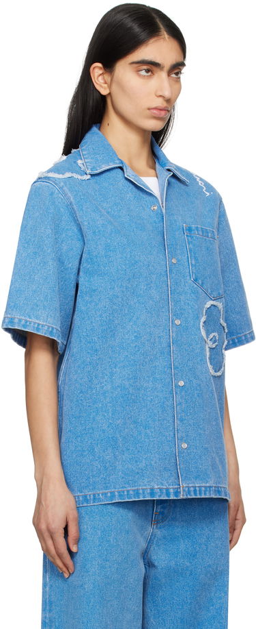 Риза Marni Marni Patched Denim Shirt Синьо | CAJD0614QS USCX34, 1