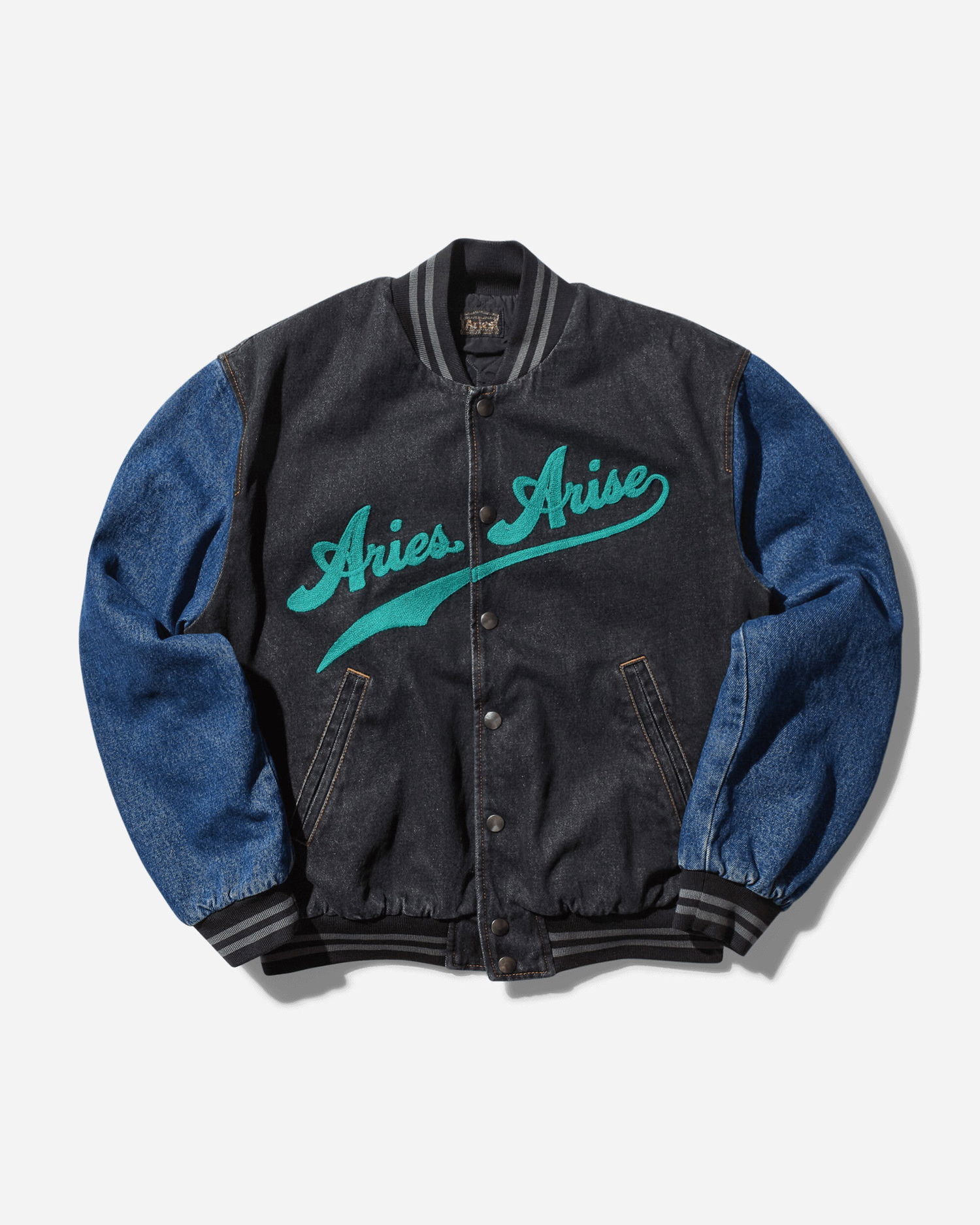 Яке бомбър Aries Varsity Denim Jacket Черно | AR7030302 MLT, 1