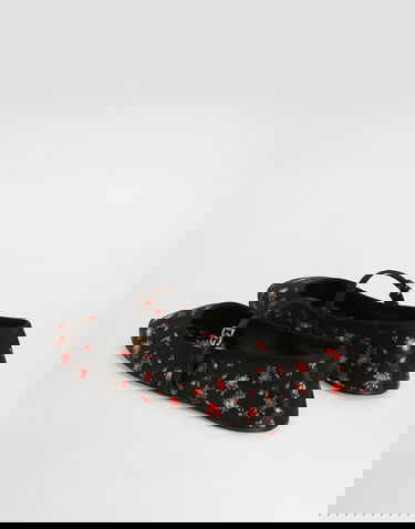 Кецове и обувки Dolce & Gabbana Satin Ballet Flats With Little Roses Print Многоцветен | CB0284AX256HN5XJ, 2