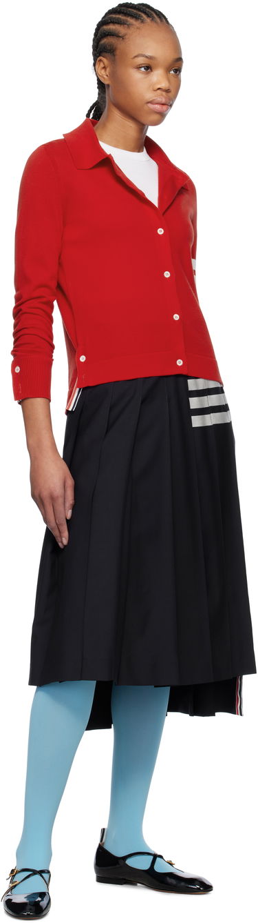 Пуловер Thom Browne Thom Browne Cotton 4-Bar Cardigan Червено | FKL003A-Y3036, 3