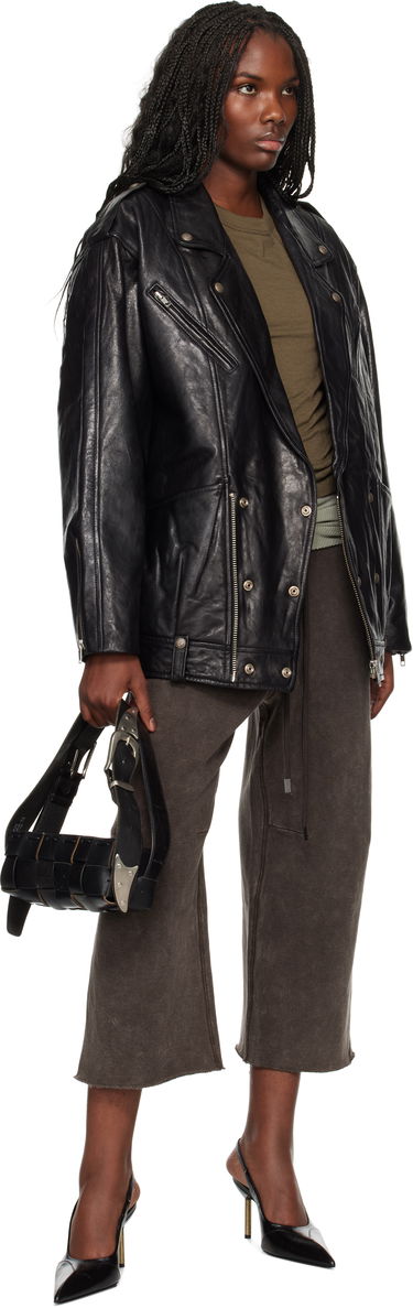 Яке R13 R13 Elongated Motorcycle Leather Jacket Черно | R13WR339 R431A, 3