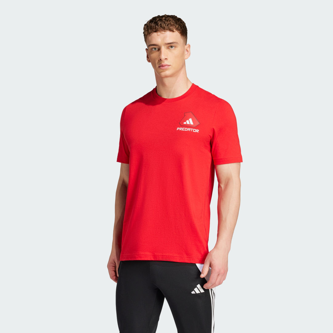 Тениска adidas Performance Predator History Graphic T-Shirt Червено | JD8218, 0