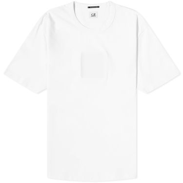 Тениска C.P. Company Mercerized Logo T-Shirt Бяло | 15CLTS197A-006370W-101, 0