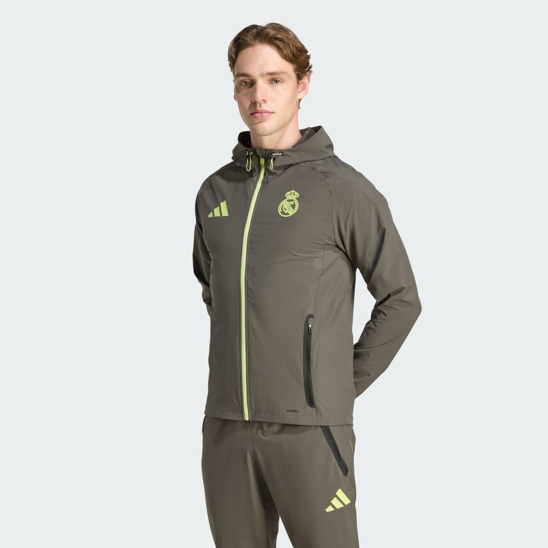 Яке adidas Performance Real Madrid Tiro 25 Competition Travel Jacket Зелено | JV5322, 0