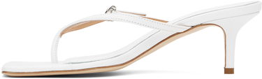 Аксесоари Aeyde Aeyde Leigh Leather Toe-Post Heeled Sandals Бяло | A11-HS-GAIS55TB162-SS25-1020-007, 2