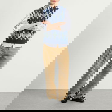 Жилетка BEAMS Mohair Argyle Knit V-Neck Vest Многоцветен | 3805-0067-048-79, 4